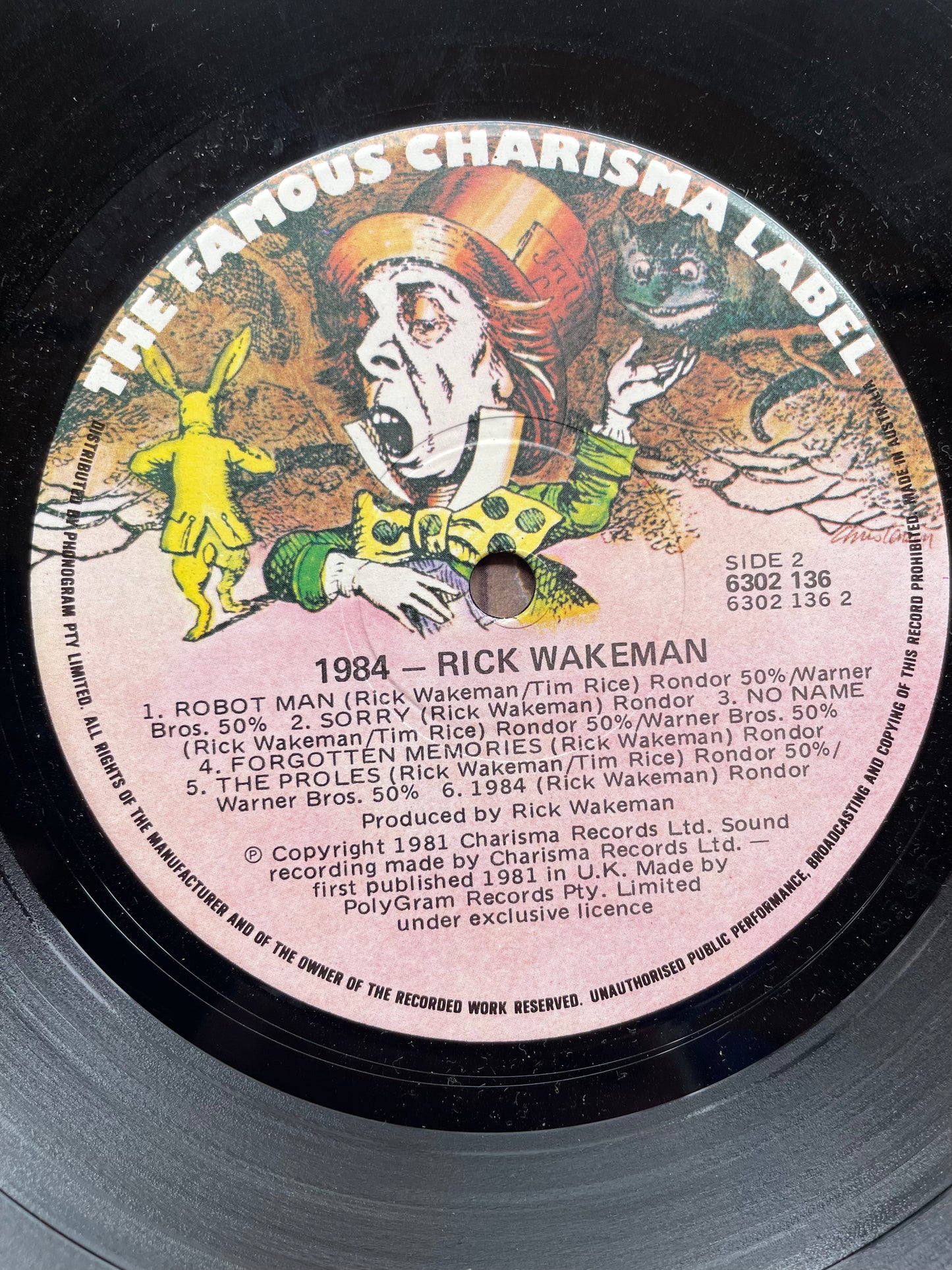 Vinyl Record LP Rick Wakenan 1984 1981