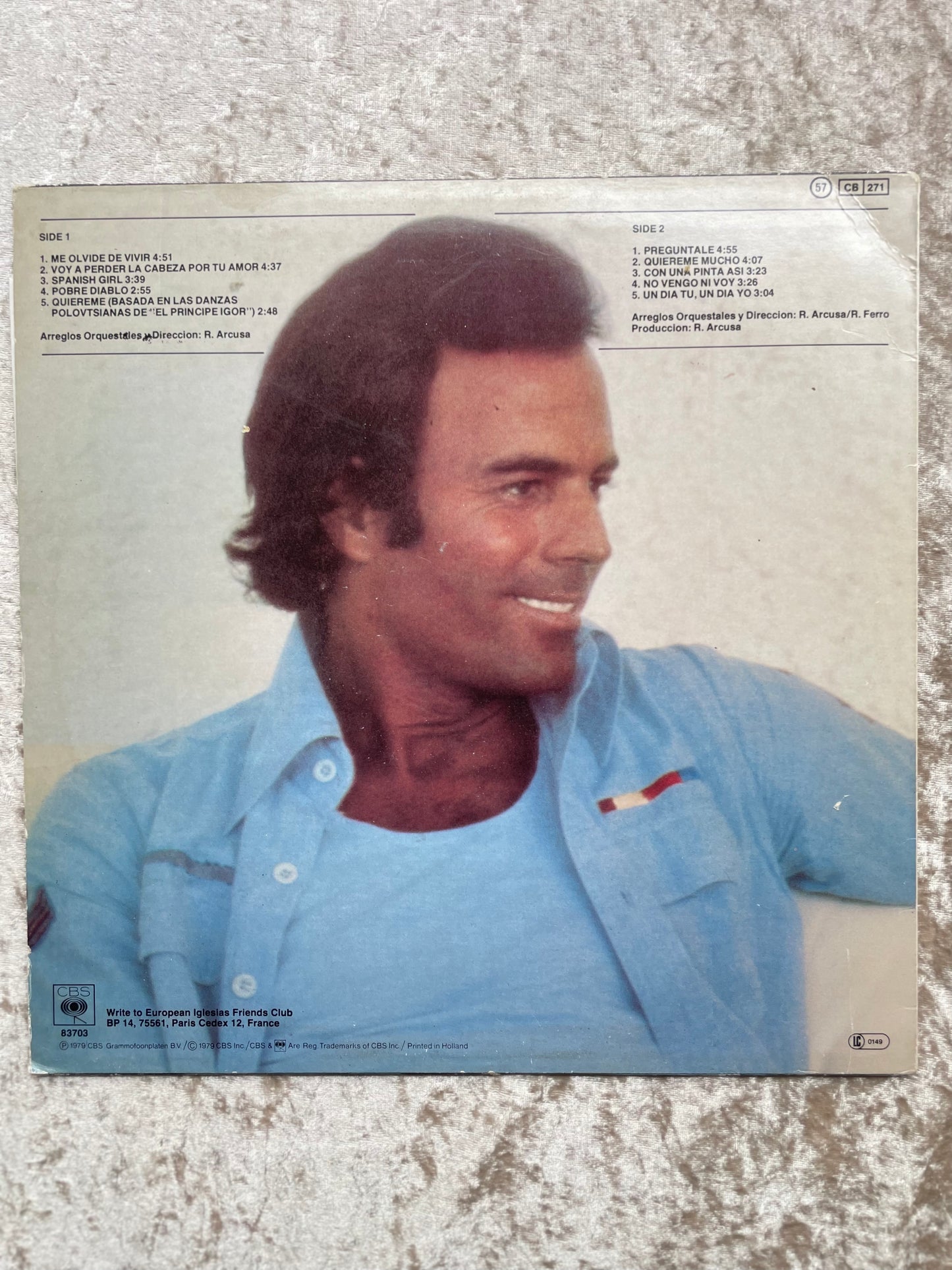 Vinyl Record LP Julio Iglesias Emociones 1979