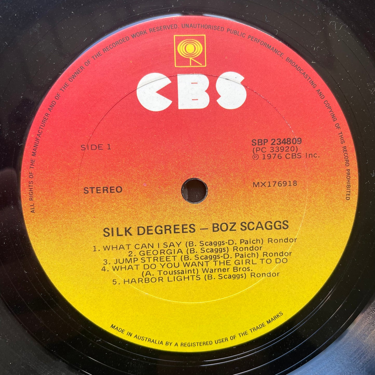 Vinyl Record LP Boz Scans Silk Degrees 1976