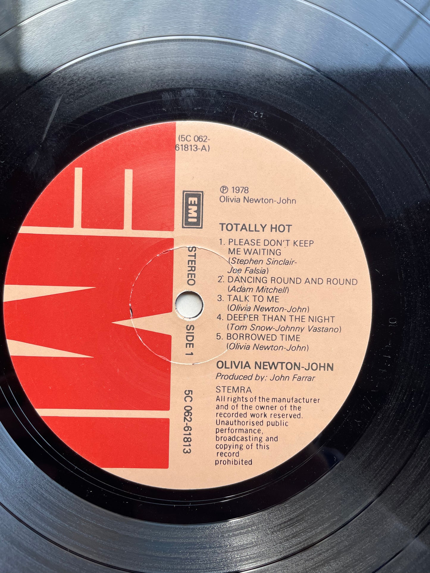 Vinyl Record LP Olivia Newton John Totally Hot 1978