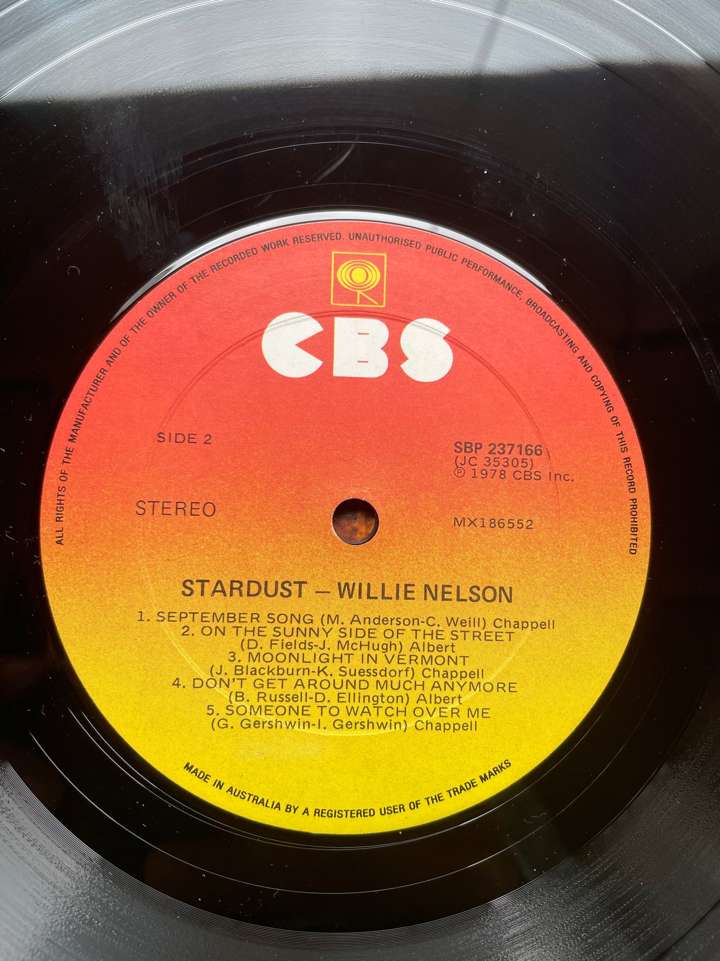 Vinyl Record LP Willie Nelson Stardust 1978.