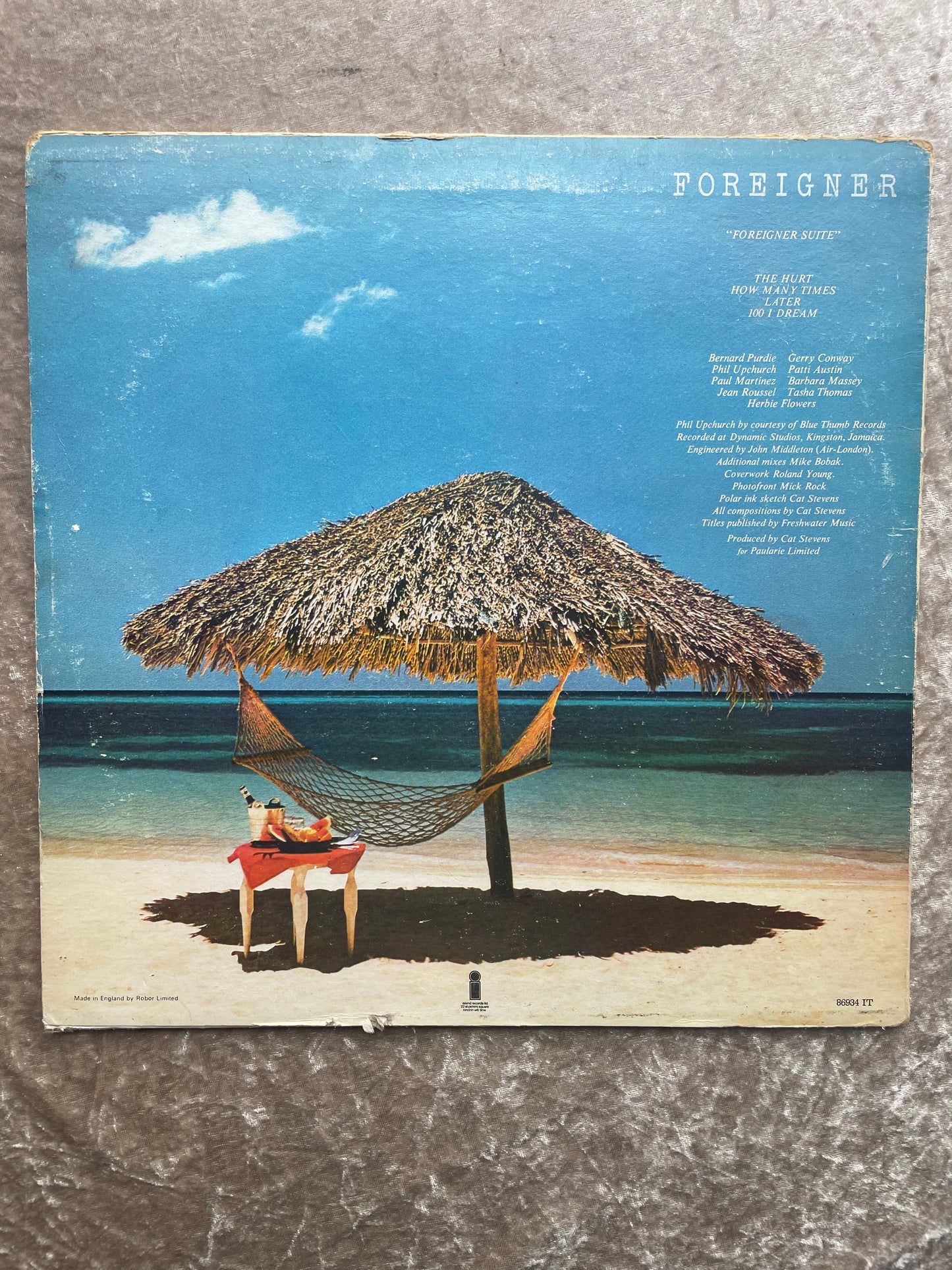 Vinyl Record LP Cat Stevens Foreigner 1973