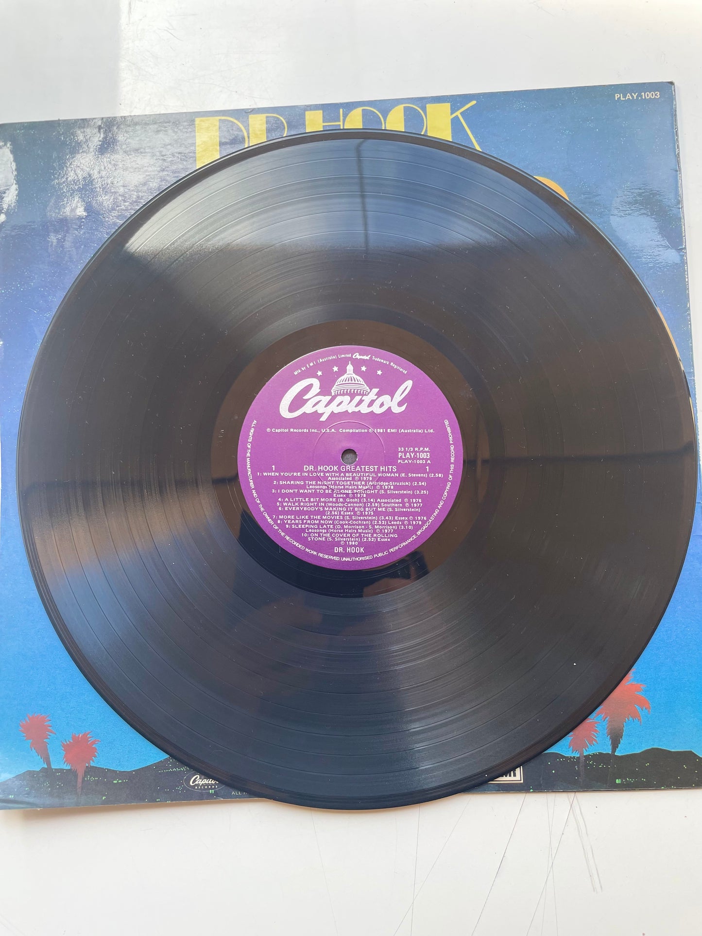 Vinyl Record LP Dr Hooks Greatest Hits Original 1981