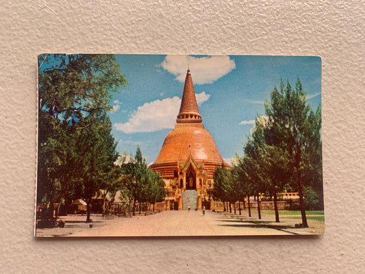 Vintage Postcard Thailand Pagoda
