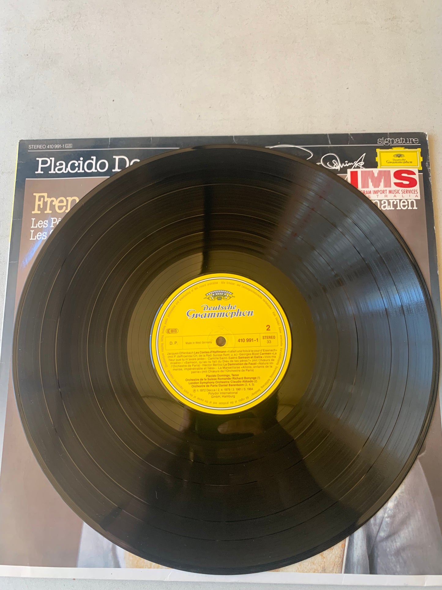 Vinyl Record LP Placido Domingo French Opera Arias 1985