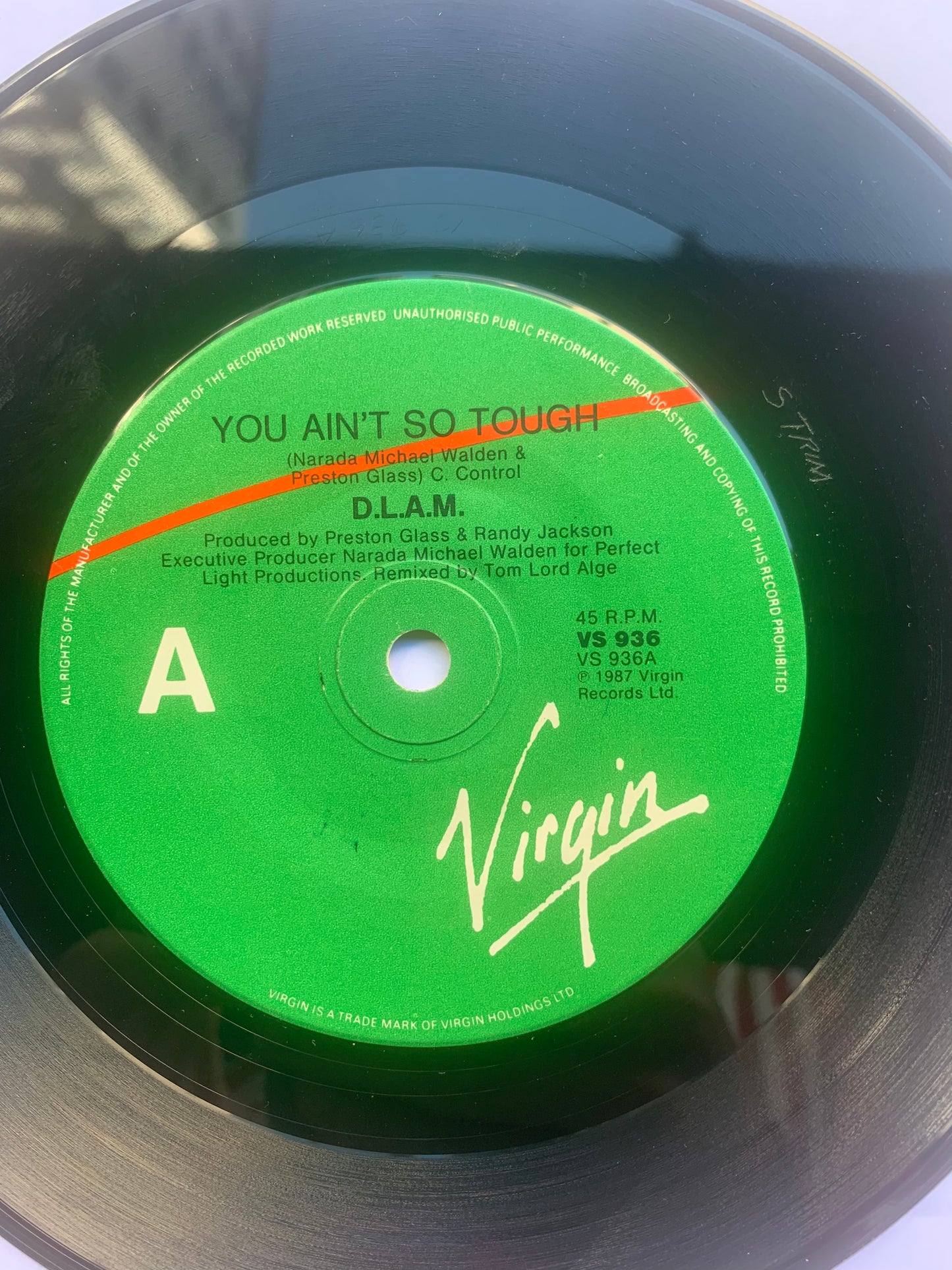 Record Single D.M.L.A. You ain’t so Tough 1987