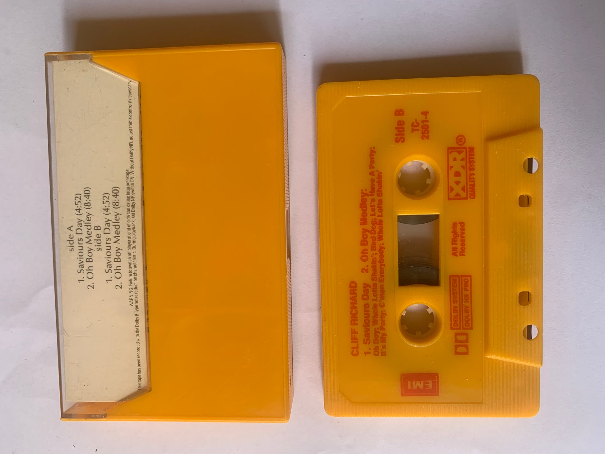 Tape  Cassette Cliff Richard Saviour Day Side B