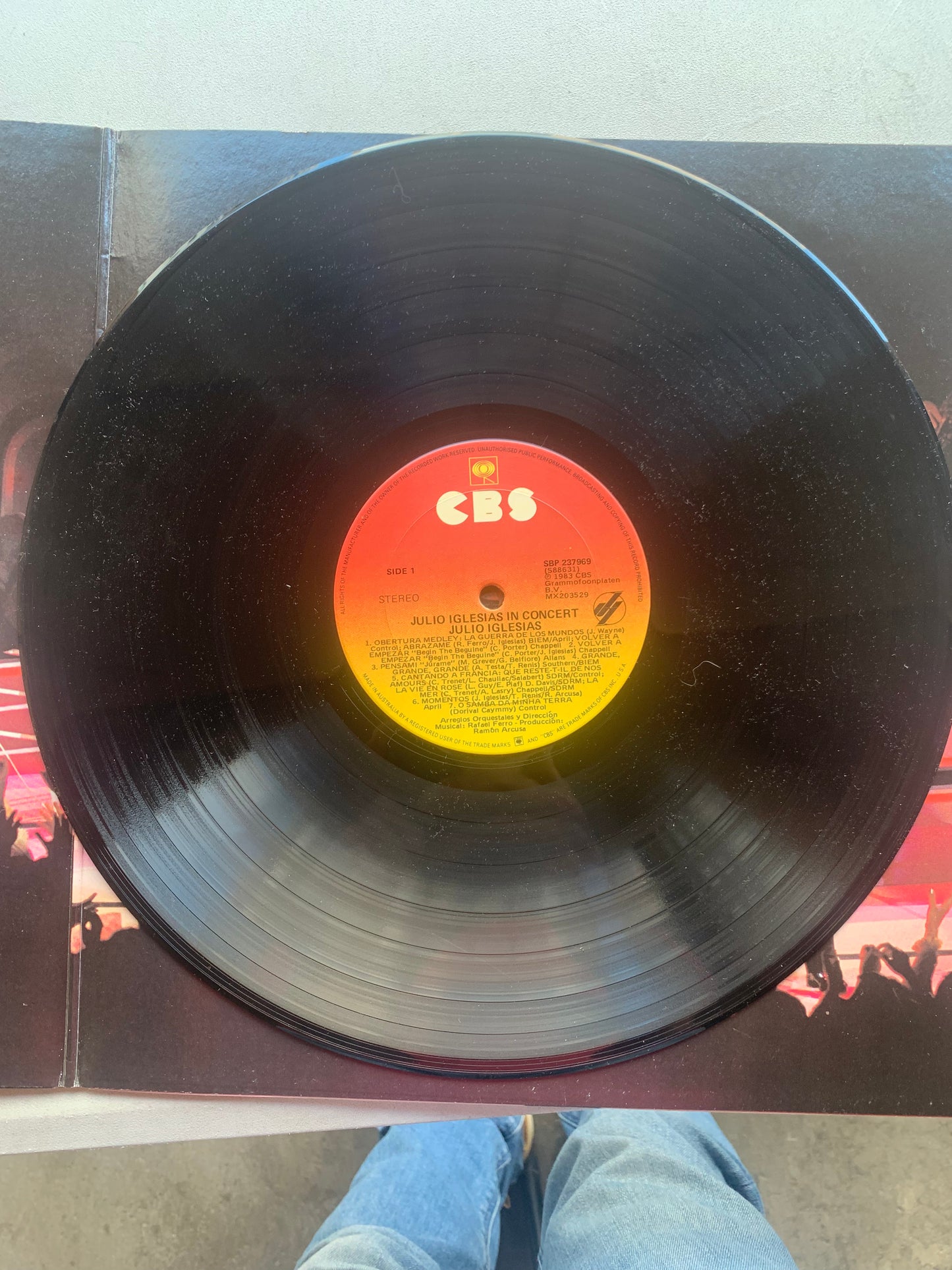 Vinyl Record LP Julio Iglesias in Concert Original 1983