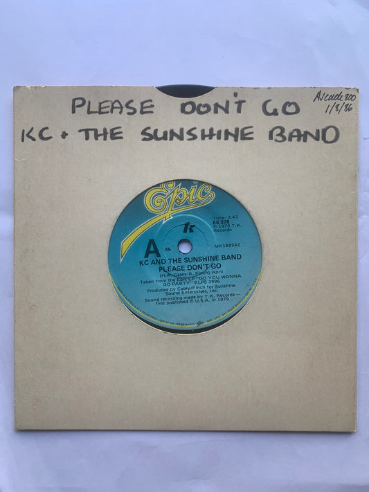 Record Single KC and the Sunshine Band Please don’t Go 1979