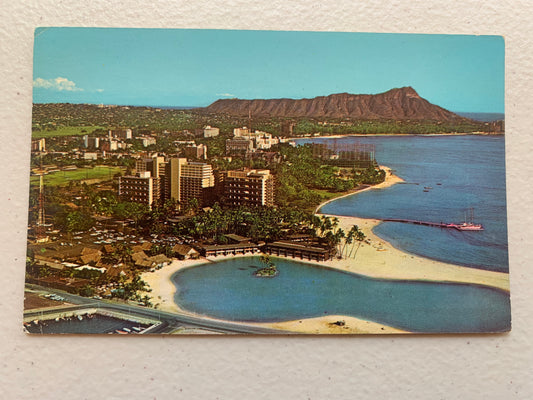 Vintage Postcard Hilton Hawaiian Village