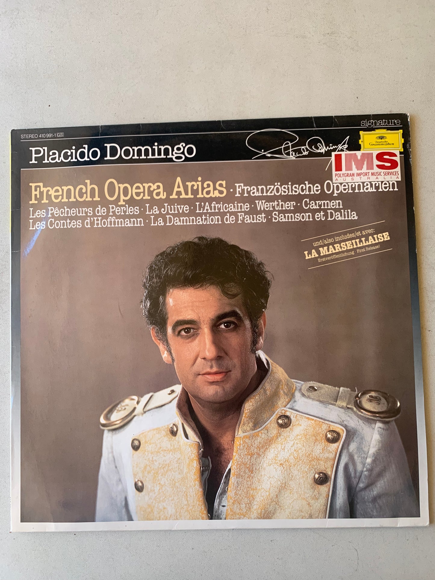 Vinyl Record LP Placido Domingo French Opera Arias 1985