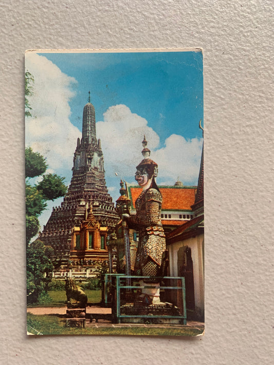 Vintage Postcard Thailand Temple of Dawn 2