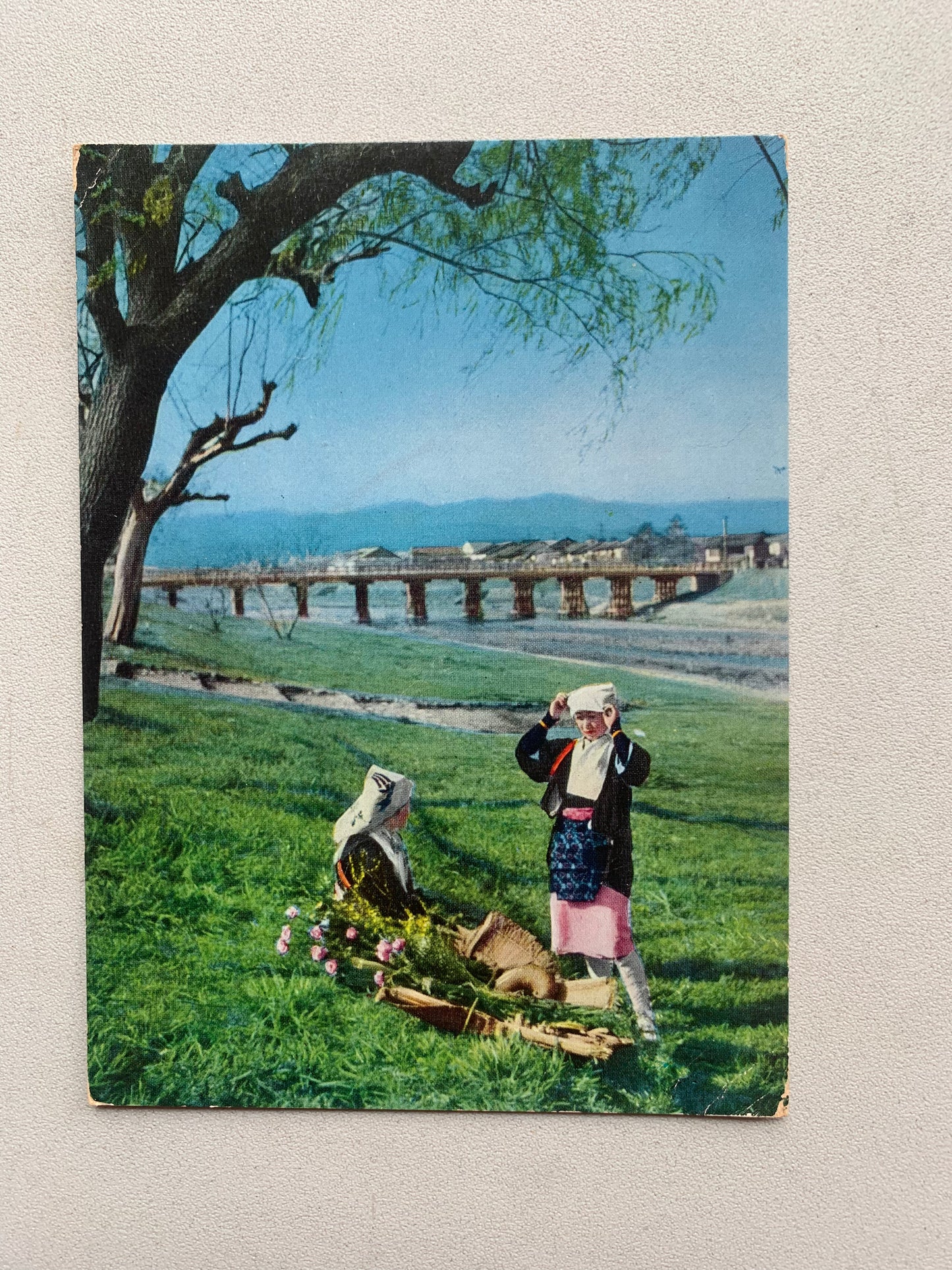 Vintage Postcard Japanese Peasants