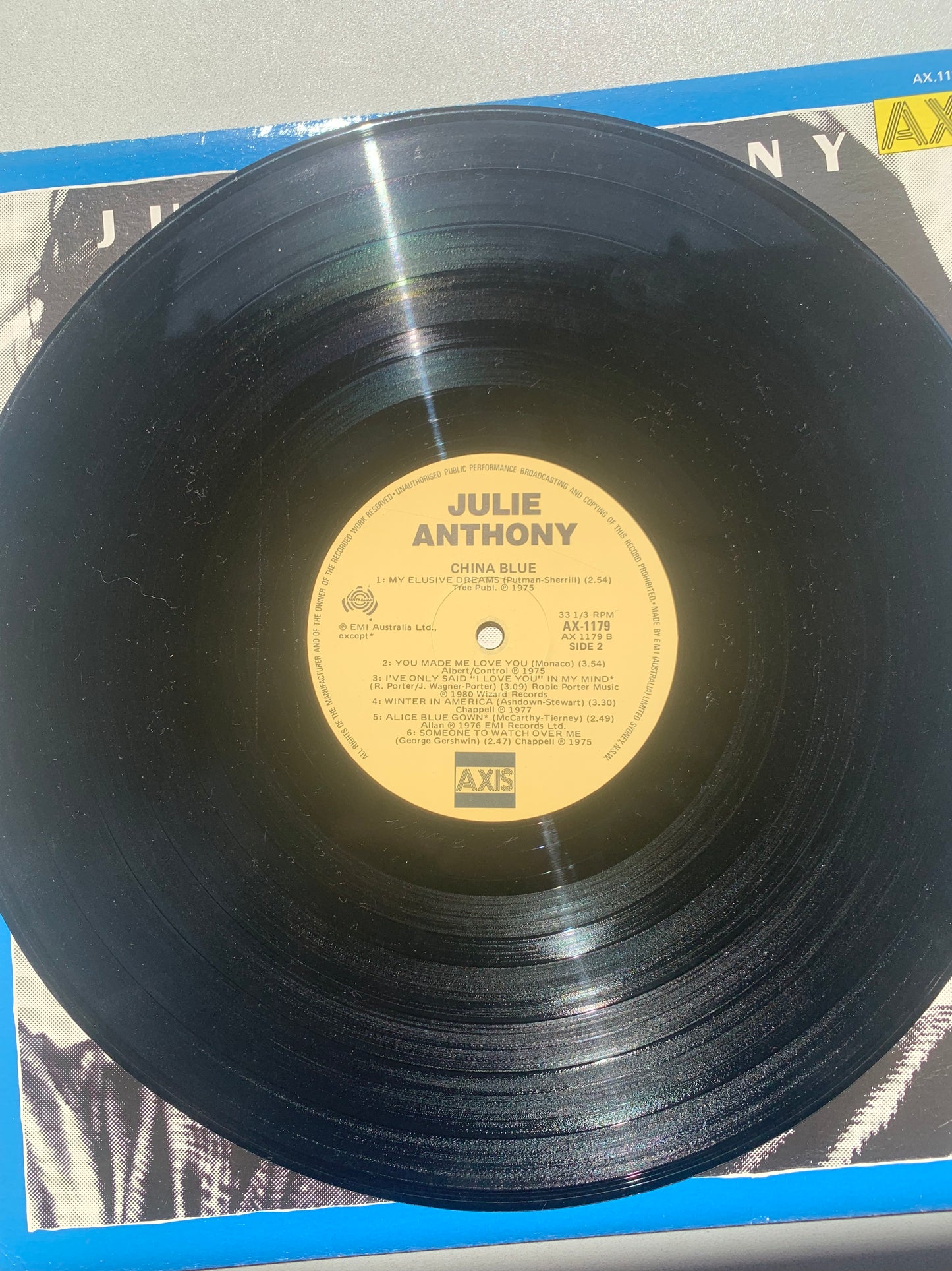 Vinyl Record LP Julia Anthony China Blue Original 1983