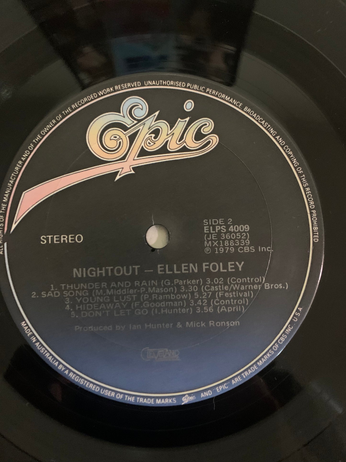 Vinyl Record LP Ellen Foley Night Out Original 1979